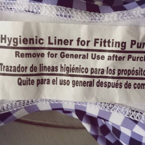 'KONA SOL' Target Blue & White Gingham check swimsuit Size S NWOT - Picture 3 of 6